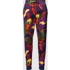 Polo Ralph Lauren Sweatpants Met All-Over Motief - Zwart