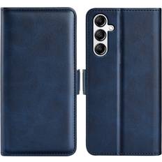 Skalo Samsung A34 5G Premium Wallet Flip Cover Blå