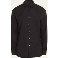 Cachemire Chemises Zegna Men's Cashco Cotton-Cashmere Shirt Black Black