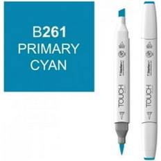 White Brush Pens Touch ShinHan Art 1210261-B261 Twin Primary Cyan Marker White