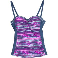 Pink - Women Tankinis Free Country Tankini Top for Ladies Cancun Dash Pink Orchid/Slate