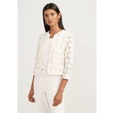 Florals Cardigans Anne Klein Women's Floral LACE MESH Cardigan, White