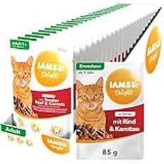 IAMS Katter - Kattfoder - Våtfoder Husdjur IAMS Delights kattmat våt saftigt nötkött