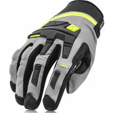 Gants de Moto Acerbis X-Enduro S22, gants couleur: Noir/Gris Clair/Jaune Néon taille: