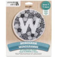 Embroidery Kits Needlework Kits Leisure Arts Embroidery Kit Monogram, 6"