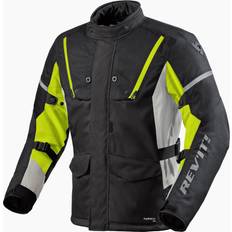 Yellow Motorcycle Jackets Rev'it! Horizon 3 H2O Jacket - Black/Yellow