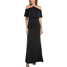 Avondjurk - Blauw Jurken Aidan Mattox Cold-Shoulder Gown