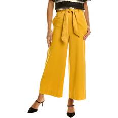 Yellow Trousers Frances Valentine Zoey Belted Cotton Pant Mustard