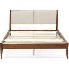 Beds & Mattresses LuxenHome Modern Beige Frame