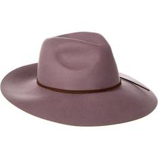 Pink Hats Phenix Wide Brim Leather-Trim Wool Fedora