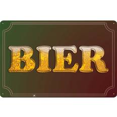 Blechschild 30x20 cm Bier Alkohol