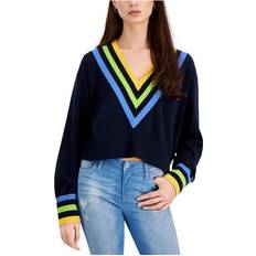 Polyurethane - Women Sweaters Tommy Hilfiger Womens V Neck Cropped Crop Sweater