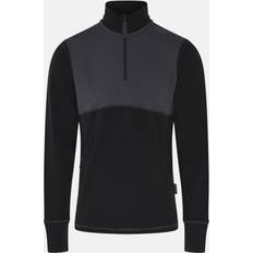 Dovre "Midlayer" zip undertrøje 100% merino uld sort/grå