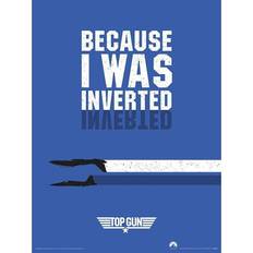 Paper Posters Top Gun Inverted White/Multicolour/Blue Poster 30x40cm