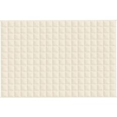 Poliéster Mantas vidaXL Con Peso Tela Color Crema Claro 120x180 cm 9 kg Manta Blanco (180x)