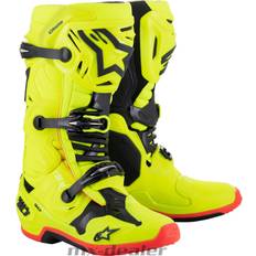 Alpinestars Crossstøvler Tech 10, Neongul/Sort/Neonrød