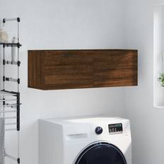 vidaXL brown oak, Cabinet Cabinet Display Cabinet White Engineered Wood - White/Brown