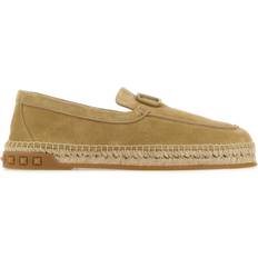 Beige - Schnürung Espadrilles Valentino Garavani Cappuccino Split-Leather Leisure Flows Espadrilles