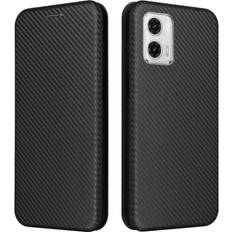 Skalo Motorola Moto G73 5G Carbon Fiber Pungetui Sort