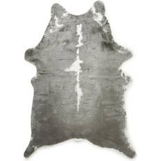 Tæpper & Skind Skinnwille Grim Cowhide Tæppe 150 x 200 cm Mountain Grey/White Hvid
