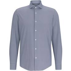 Polyamide Shirts BOSS Regular-fit shirt in structured performance-stretch material