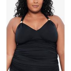 Polo Ralph Lauren Women Tankinis Polo Ralph Lauren Tummy Control Halter Tankini Top In Black