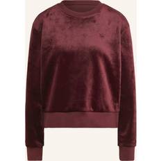 Samt Pullover Adidas Originals Sweatshirt VELVET aus Samt DUNKELROT