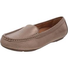 Gold - Women Moccasins Vionic Debbie Womens Leather Slip On Moccasins