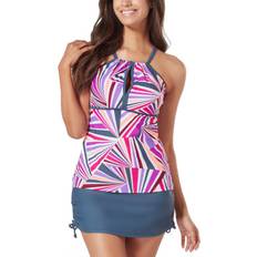 Red Tankinis Free Country Prism Stripe Versatile Tankini for Ladies Berry Blast/Slate