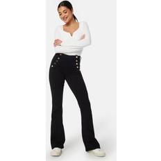 Bubbleroom Bukser & Shorts Bubbleroom Adina Highwaist Jeans - Black