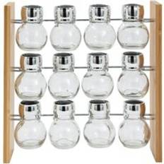 Dunelm 5five Krydderihylde Bambus 12 Krydderiglas
