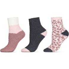 Steps Socks MeMoi Pairs Women's Marled Leopard Fuzzy Cozy Crew Socks backorder