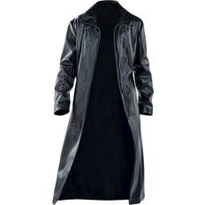 4XL - Herre Frakker Tribal Coat Kunstlæderfrakke - Herrer - Sort