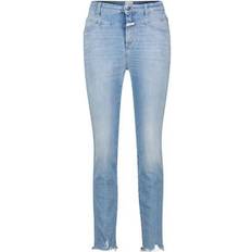 Skinny Pusher Cropped Jeans - Blå