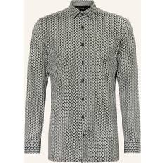Olymp Jerseyhemd Luxor modern fit SCHWARZ/ WEISS/ OLIV