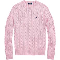 Polo Ralph Lauren Rosa Tröjor Polo Ralph Lauren Cable-Knit Cotton Sweater in Carmel Pink