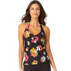 Florals Tankinis Anne Cole Halter U Trim Tankini Top for Ladies Multi