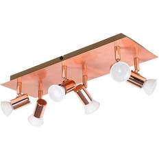 Copper Ceiling Flush Lights ValueLights Consul 6 Way Ceiling Flush Light