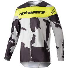 Grigio Giacche da moto Alpinestars Racer Tactical Jersey Gray/Camo/Yellow Fluorescent Maglia motocross