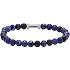 Gris - Homme Bijoux Bracelet Rochet B266012 ZEN Perles Lapis Lazuli Acier Moleté Rochet Bleu