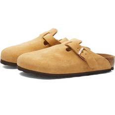 Con cordones - Hombre Zapatillas y Sandalias Birkenstock Boston Suede Leather Sandals - Latte Cream