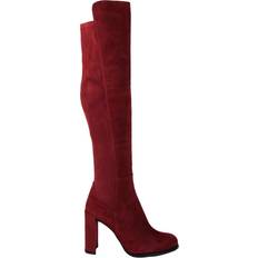 Herren - Rot Hohe Stiefel Stuart Weitzman Women's Alljill Scarlet Red Suede Over-the-knee Boot 6.5 US