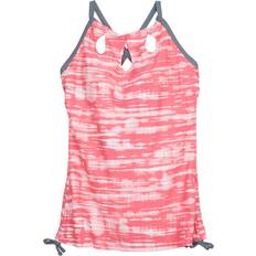 Gray Tankinis Free Country Triple Keyhole Tie-Dye Tankini Top for Ladies Bamboo Tie Dye Peony/Grey