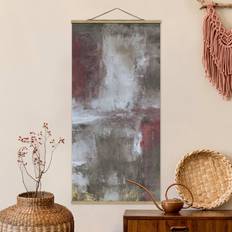 Or Affiches Tableau En Tissu Avec Porte-Affiche Structure Rouge Affiche