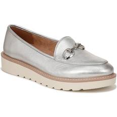 Damen - Natur Loafers Naturalizer Adiline Bit Loafer Shoes, Silver Leather, 10.0M Almond Toe, Non-Slip Outsole Silver Leather 10.0M