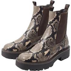 Men - Multicolored Chelsea Boots Sam Edelman Laguna Desert Multi Snake Leather Chelsea Ankle Moto Booties Boots Desert Multi Snake 10.5