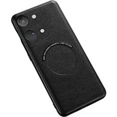 Skalo OnePlus Nord 3 5G Ace 2V PU læder hybrid magnetisk ring Cover Sort