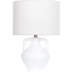 Linne Bordslampor Beliani Bralad 46 cm E27 - Vit Bordslampa