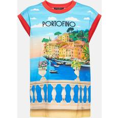 Multifärgade T-shirts Dolce & Gabbana Portofino Printed Cotton Jersey T-shirt Multicoloured
