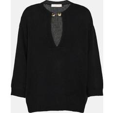 Valentino Rockstud cashmere sweater black